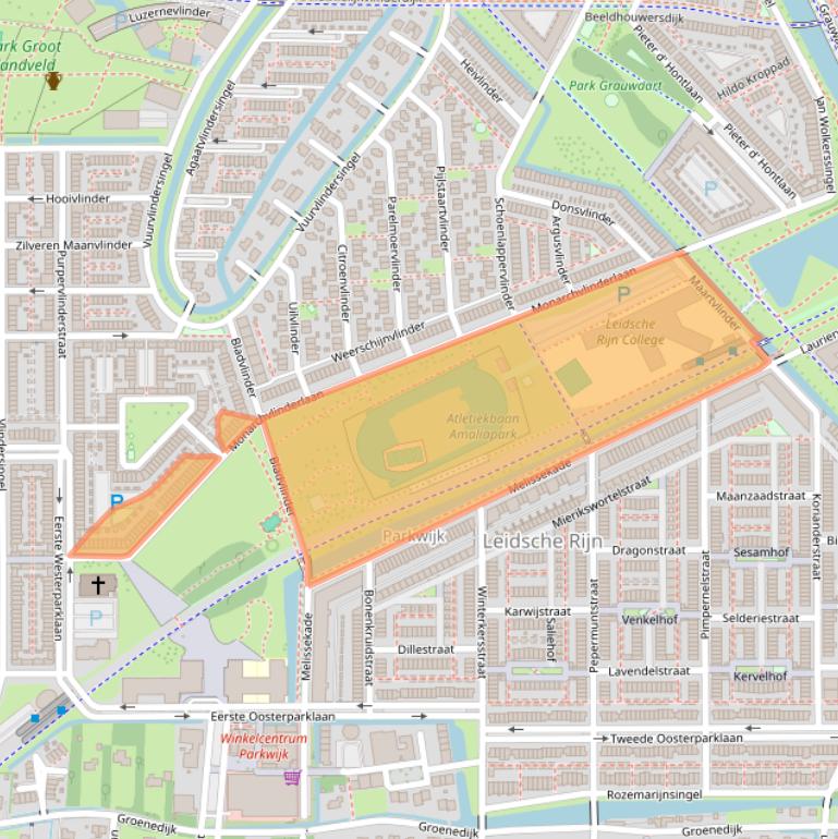 Kaart van postcodegebied 3544DA.