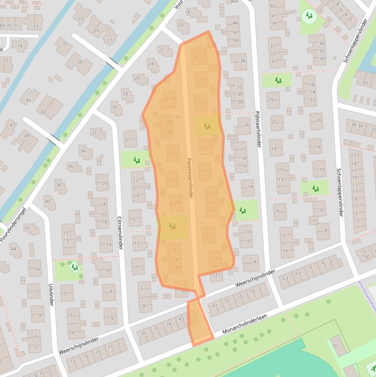 Kaart van postcodegebied 3544DH.