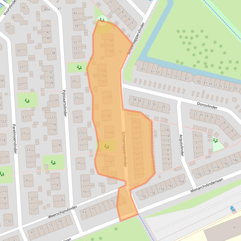 Kaart van postcodegebied 3544DN.