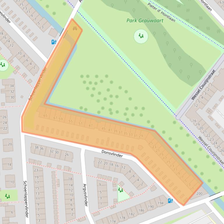 Kaart van postcodegebied 3544DP.