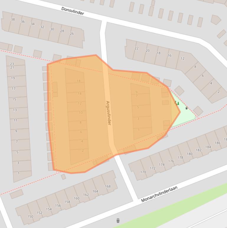 Kaart van postcodegebied 3544DR.