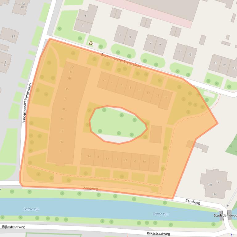 Kaart van postcodegebied 3544GA.