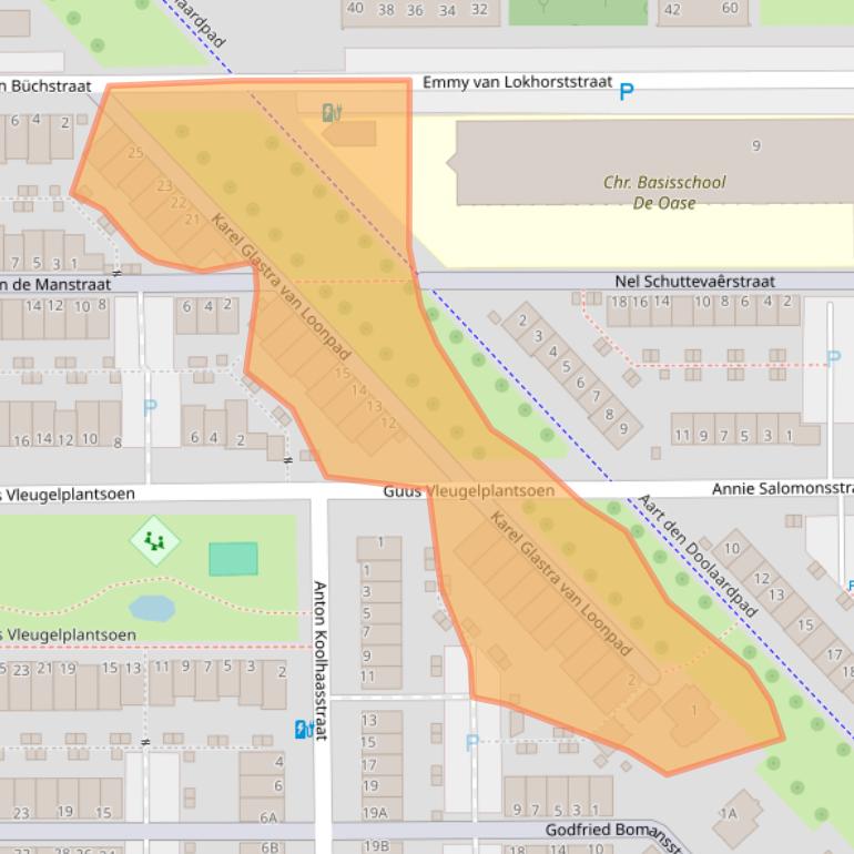 Kaart van postcodegebied 3544HK.