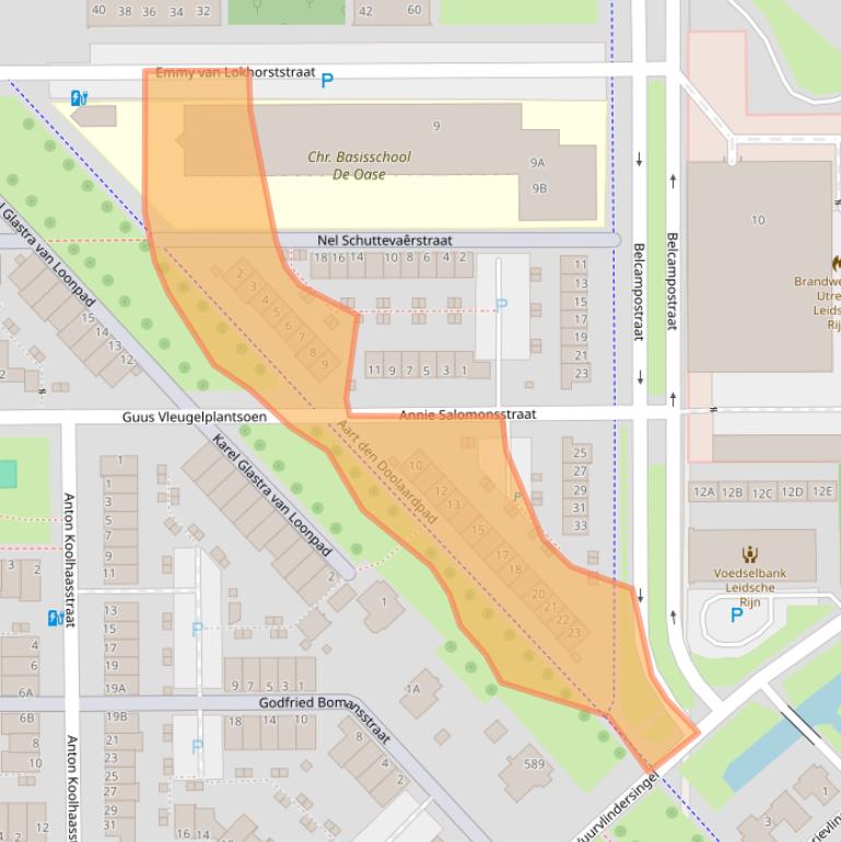 Kaart van postcodegebied 3544HL.