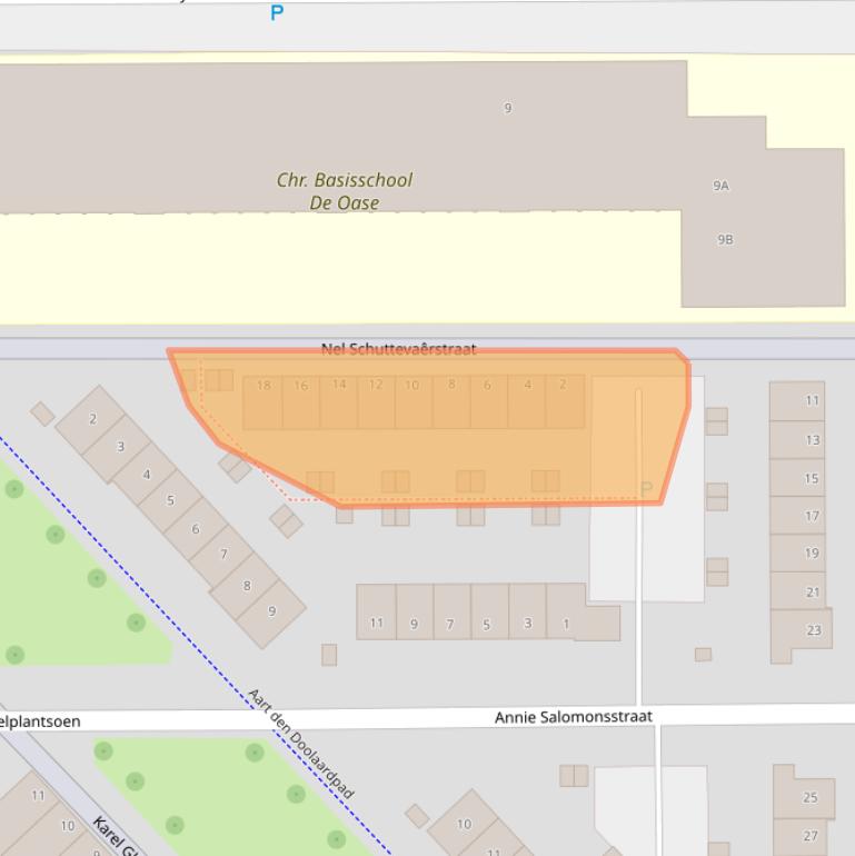 Kaart van postcodegebied 3544HP.