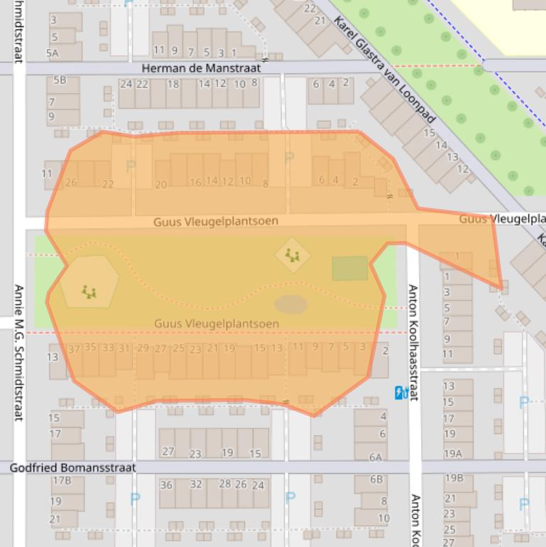 Kaart van postcodegebied 3544HR.