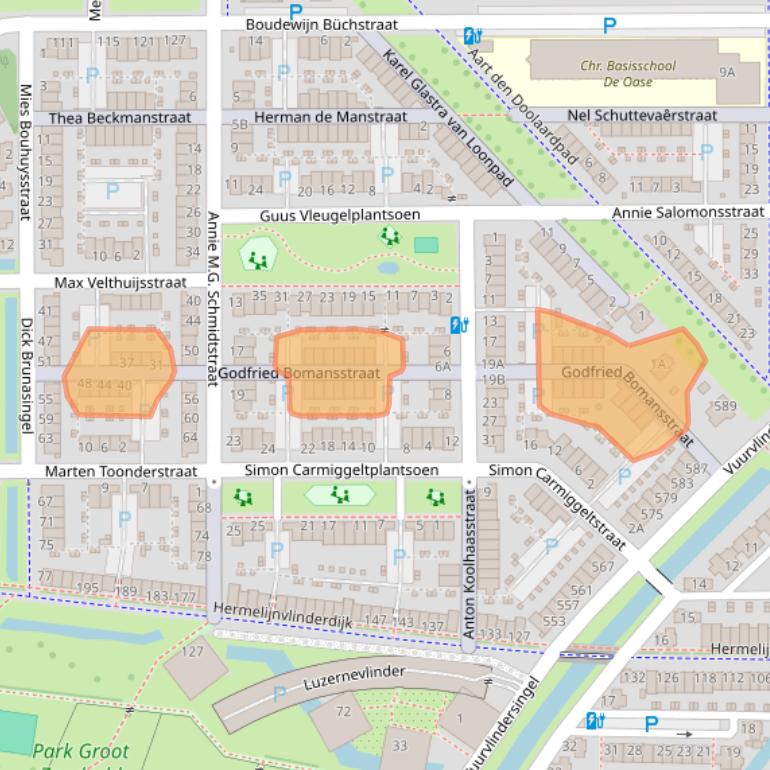 Kaart van postcodegebied 3544HT.