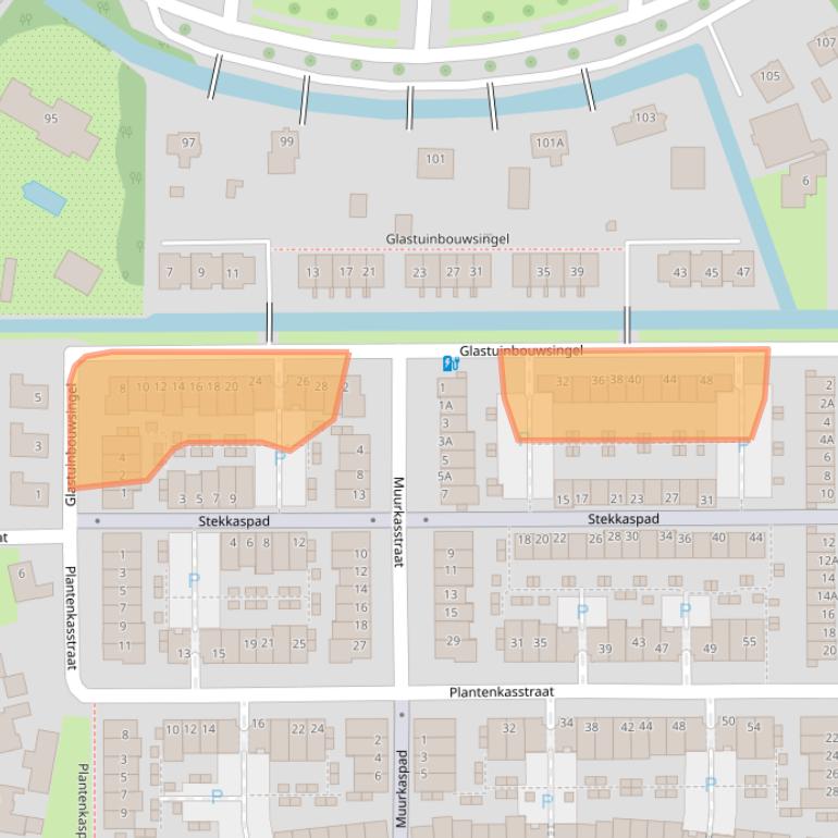 Kaart van postcodegebied 3544JB.
