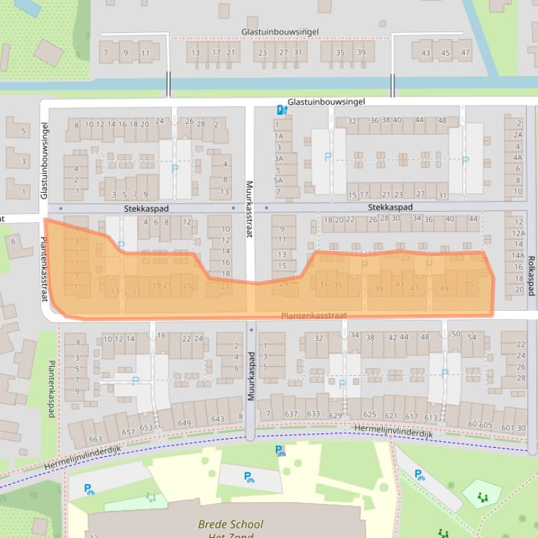 Kaart van postcodegebied 3544JD.