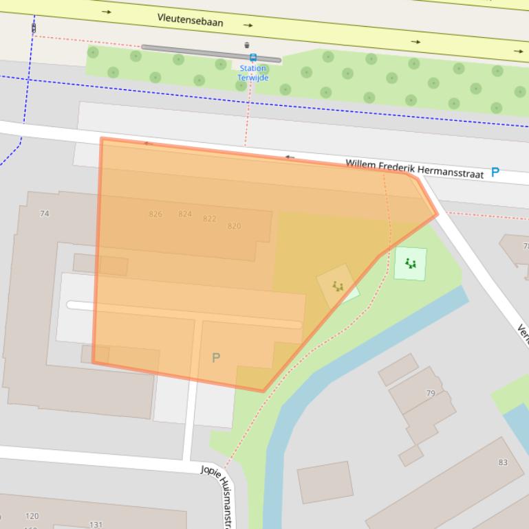 Kaart van postcodegebied 3544KV.