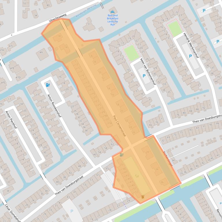 Kaart van postcodegebied 3544MD.