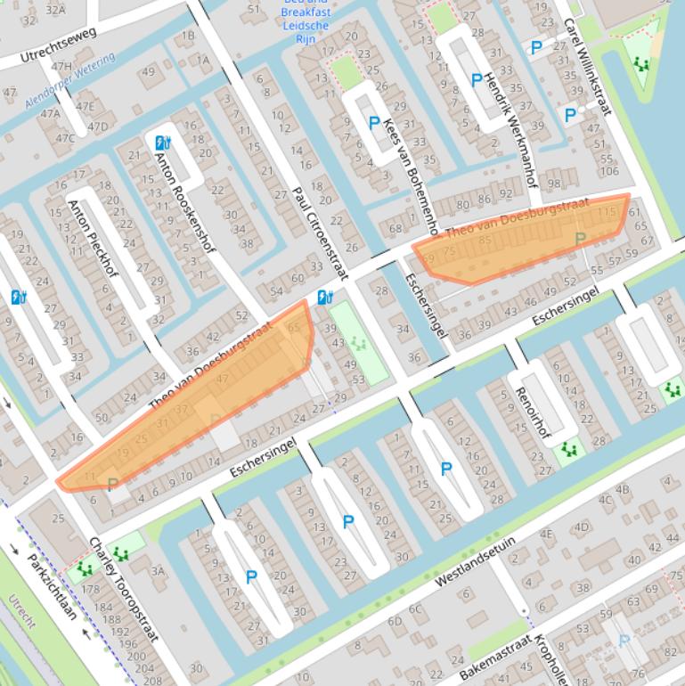 Kaart van postcodegebied 3544MK.