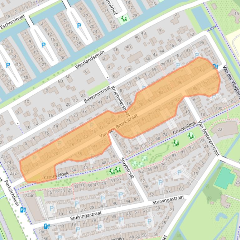 Kaart van postcodegebied 3544MV.