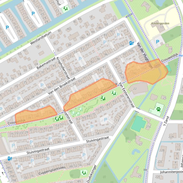 Kaart van postcodegebied 3544MX.