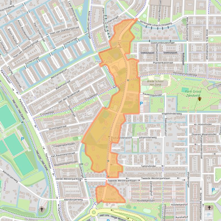 Kaart van postcodegebied 3544NC.
