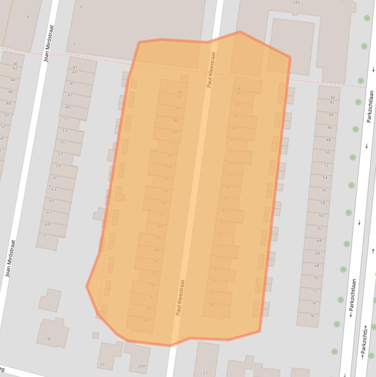 Kaart van postcodegebied 3544NT.