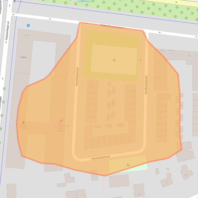 Kaart van postcodegebied 3544NW.