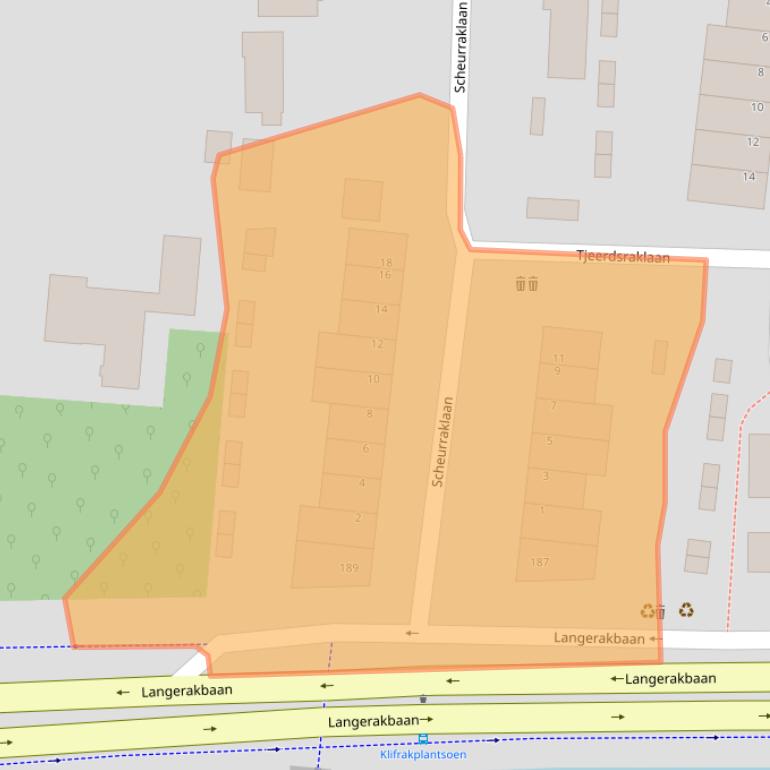 Kaart van postcodegebied 3544PA.