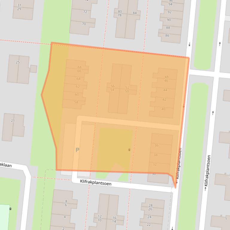 Kaart van postcodegebied 3544RA.