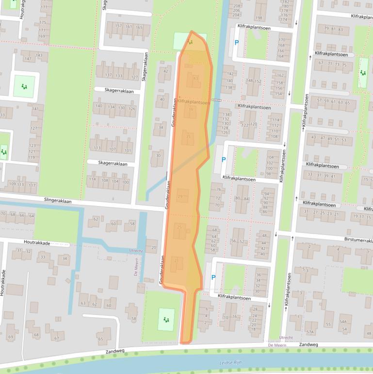 Kaart van postcodegebied 3544RL.