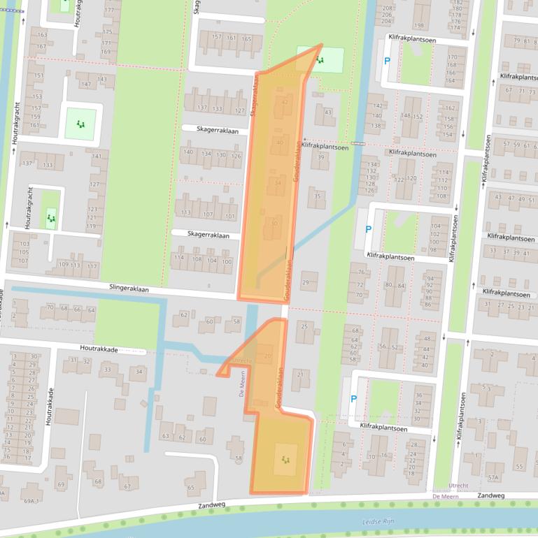 Kaart van postcodegebied 3544RM.