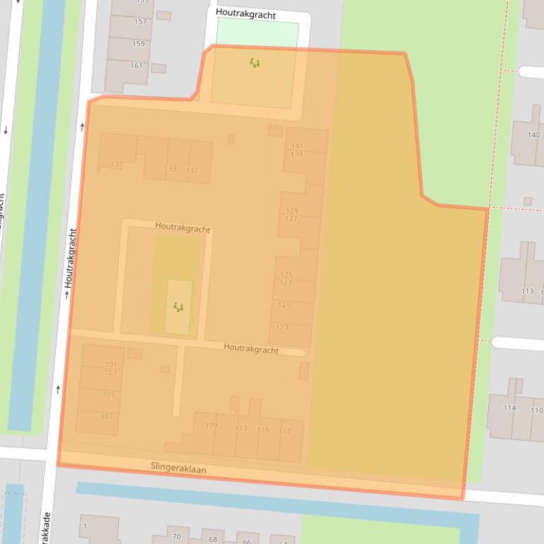 Kaart van postcodegebied 3544SB.