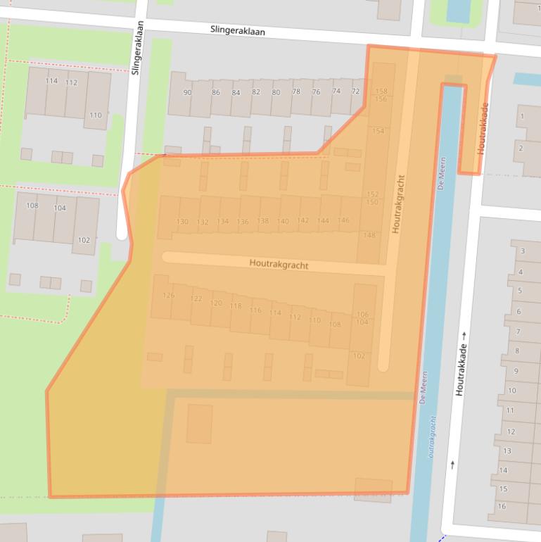 Kaart van postcodegebied 3544SN.