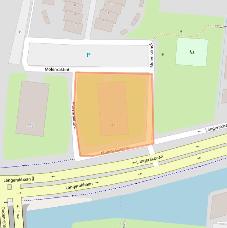 Kaart van postcodegebied 3544SP.