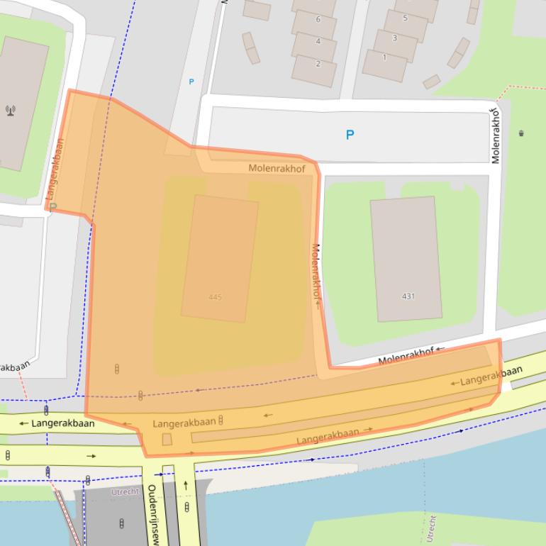 Kaart van postcodegebied 3544SR.
