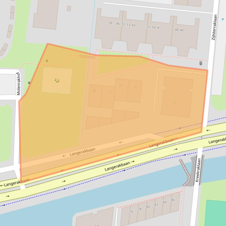 Kaart van postcodegebied 3544ST.