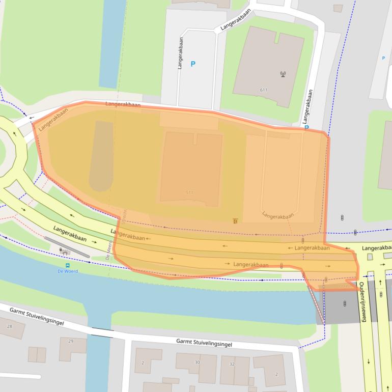 Kaart van postcodegebied 3544SW.