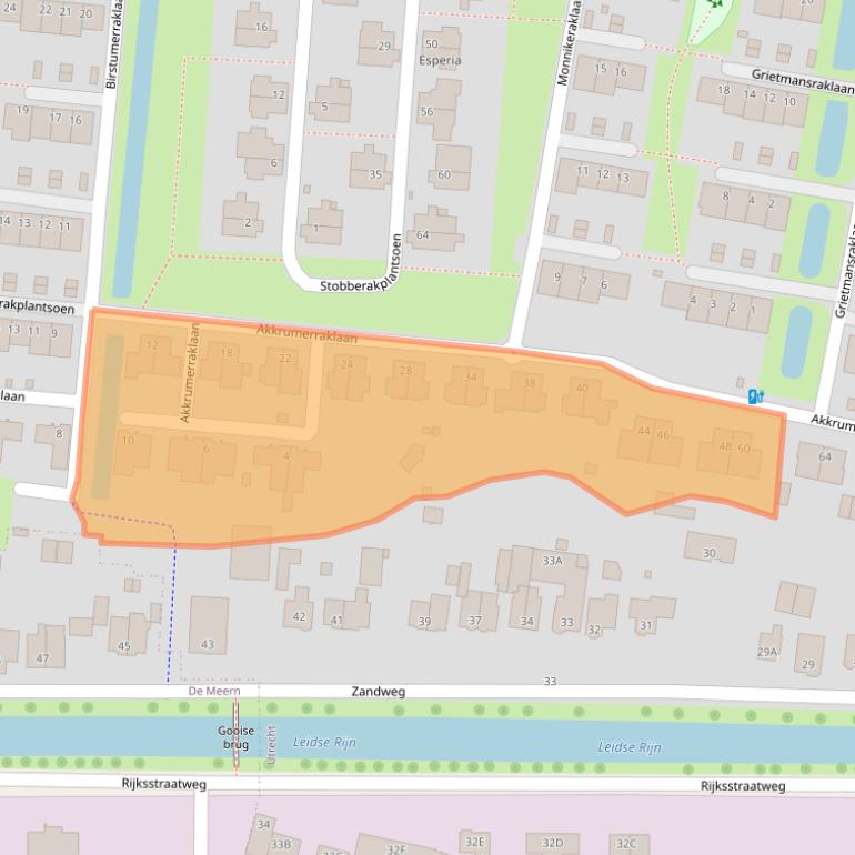 Kaart van postcodegebied 3544TR.