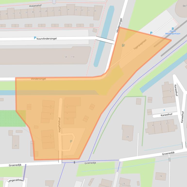 Kaart van postcodegebied 3544VB.