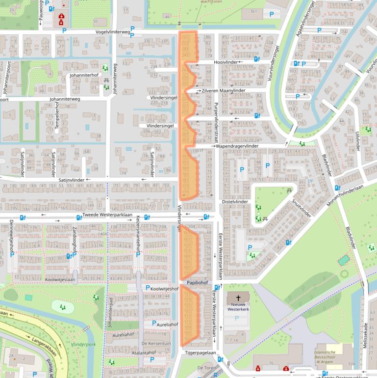 Kaart van postcodegebied 3544VC.