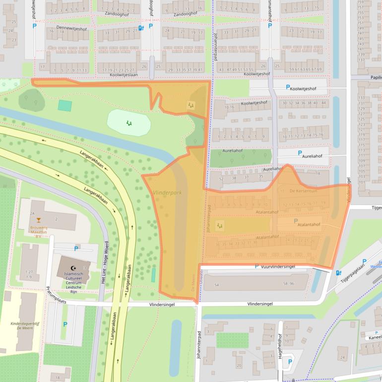 Kaart van postcodegebied 3544VD.