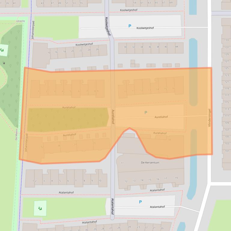 Kaart van postcodegebied 3544VE.