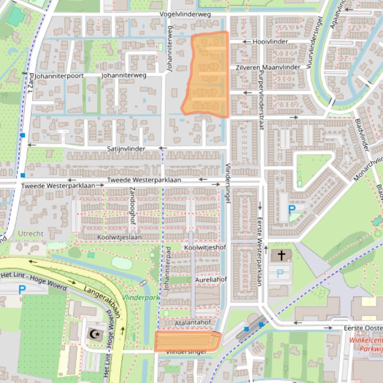 Kaart van postcodegebied 3544VM.