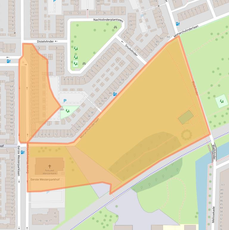 Kaart van postcodegebied 3544VS.