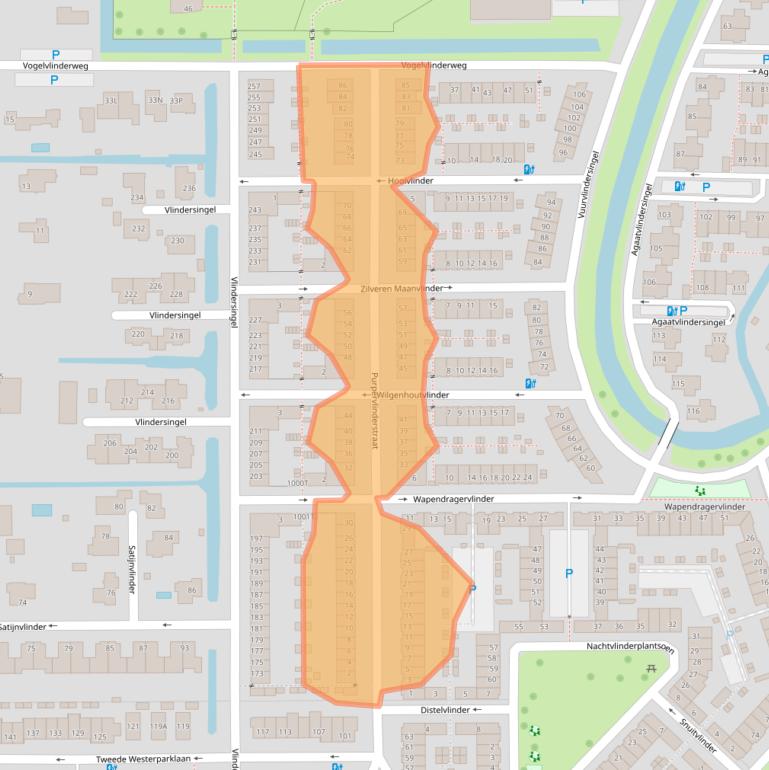 Kaart van postcodegebied 3544VZ.