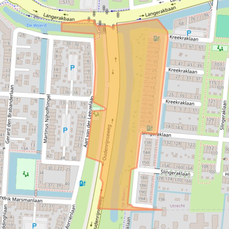 Kaart van postcodegebied 3544WB.