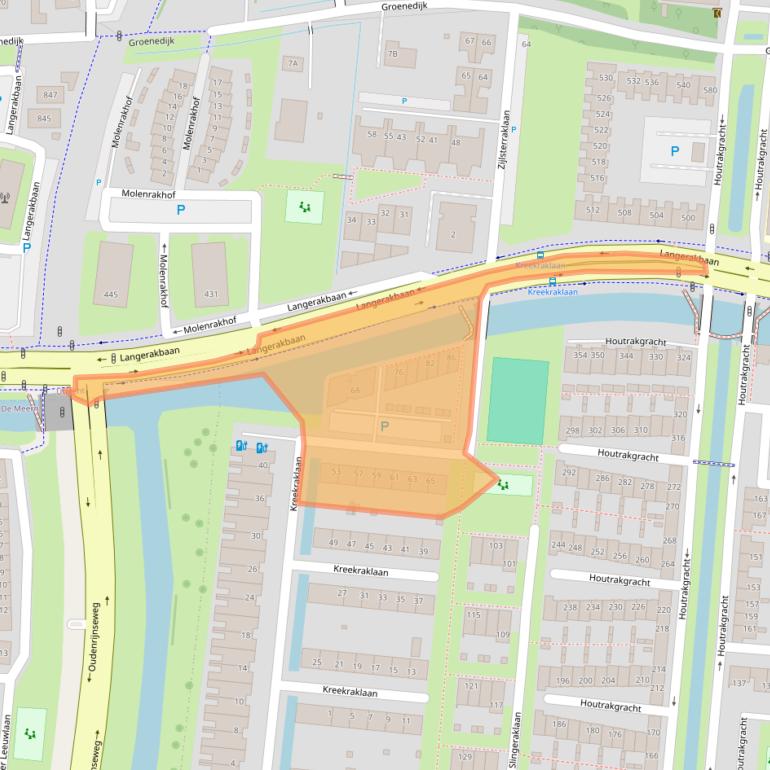 Kaart van postcodegebied 3544WD.