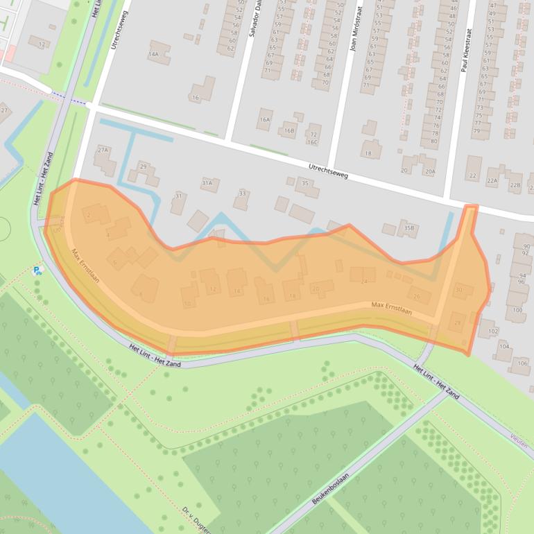 Kaart van postcodegebied 3544XA.