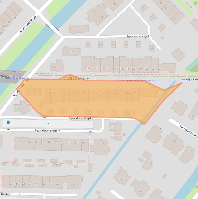 Kaart van postcodegebied 3544ZC.