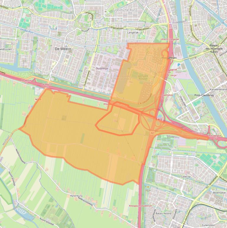 Kaart van postcodegebied 3545.