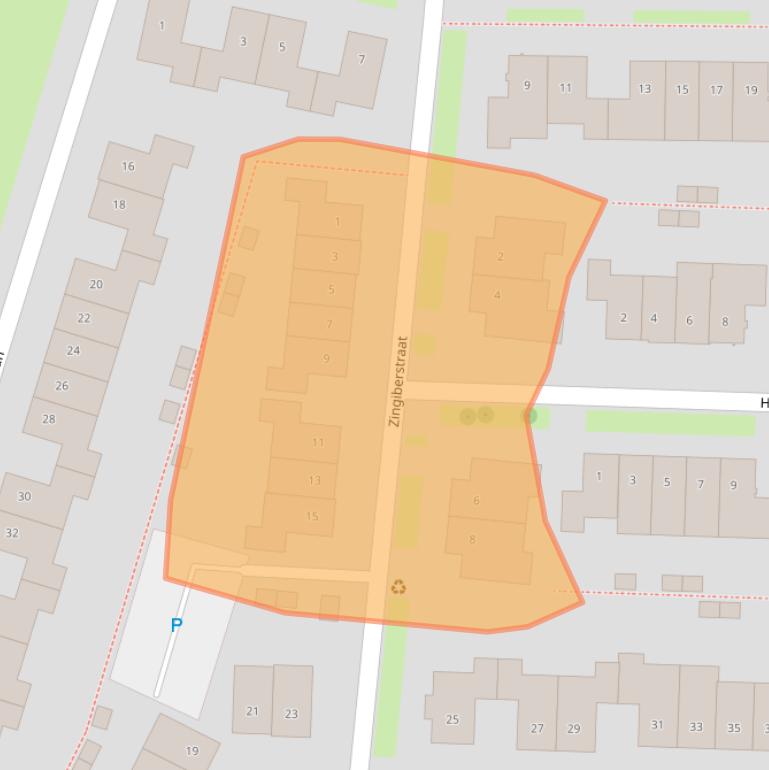 Kaart van postcodegebied 3545AG.