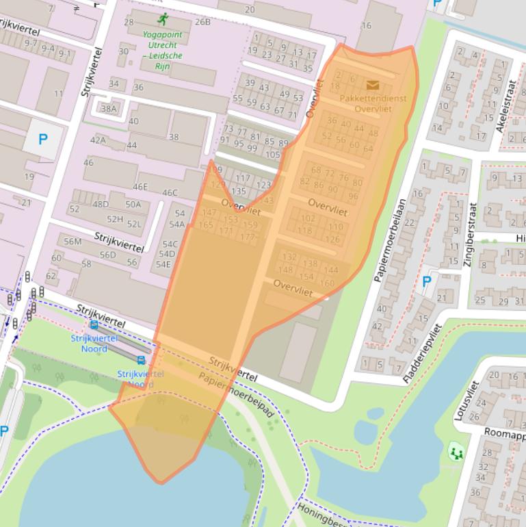 Kaart van postcodegebied 3545NH.