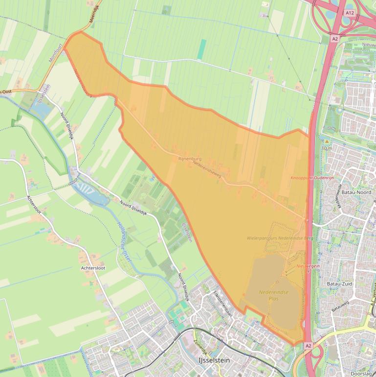 Kaart van postcodegebied 3546.