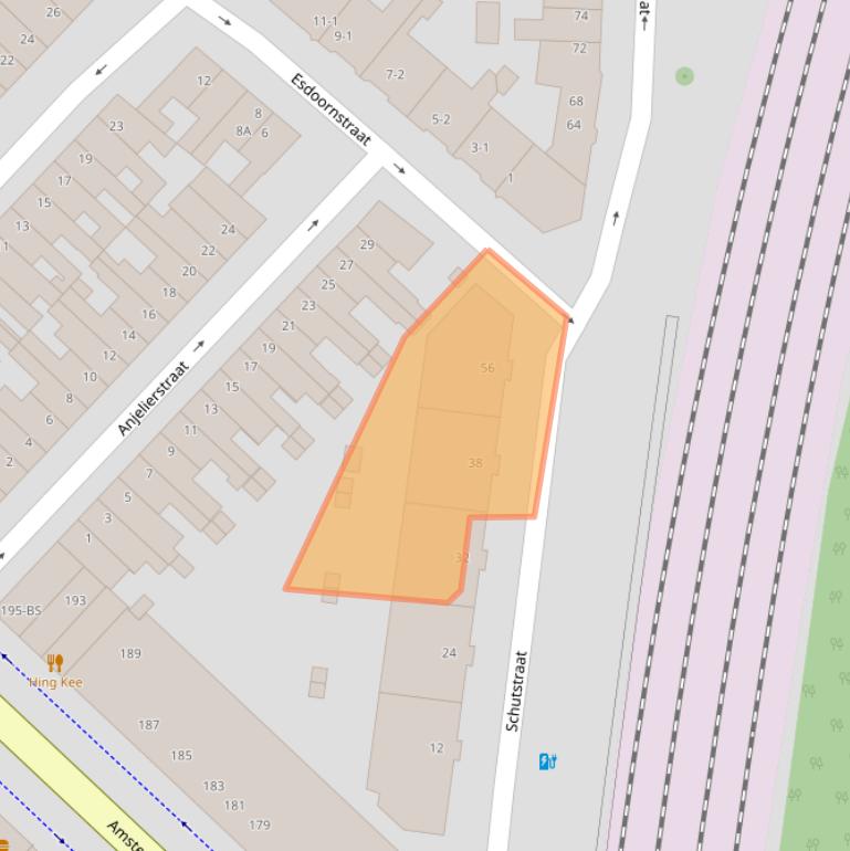 Kaart van postcodegebied 3551AB.