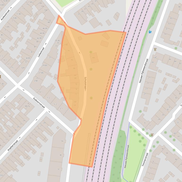 Kaart van postcodegebied 3551AC.