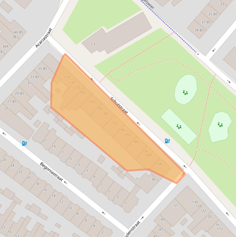 Kaart van postcodegebied 3551AE.